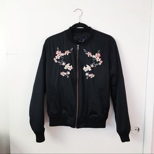 American Eagle Outfitters floral bomber